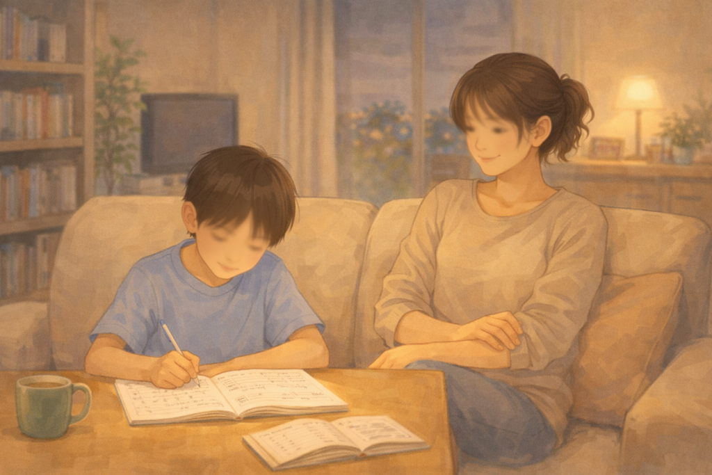 家庭学習でママの負担が減った家庭の様子