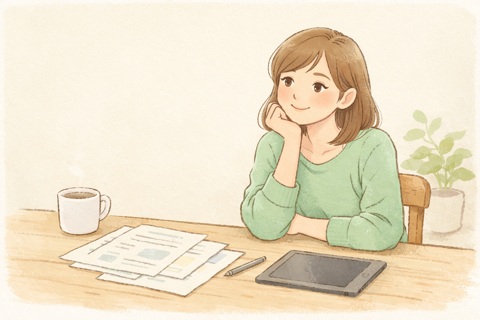 天神の資料請求は大丈夫か悩むママのイメージ